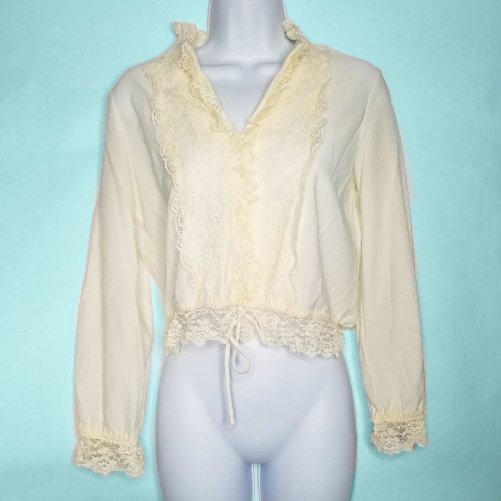 Vintage Cream 60s crop top sz M/L